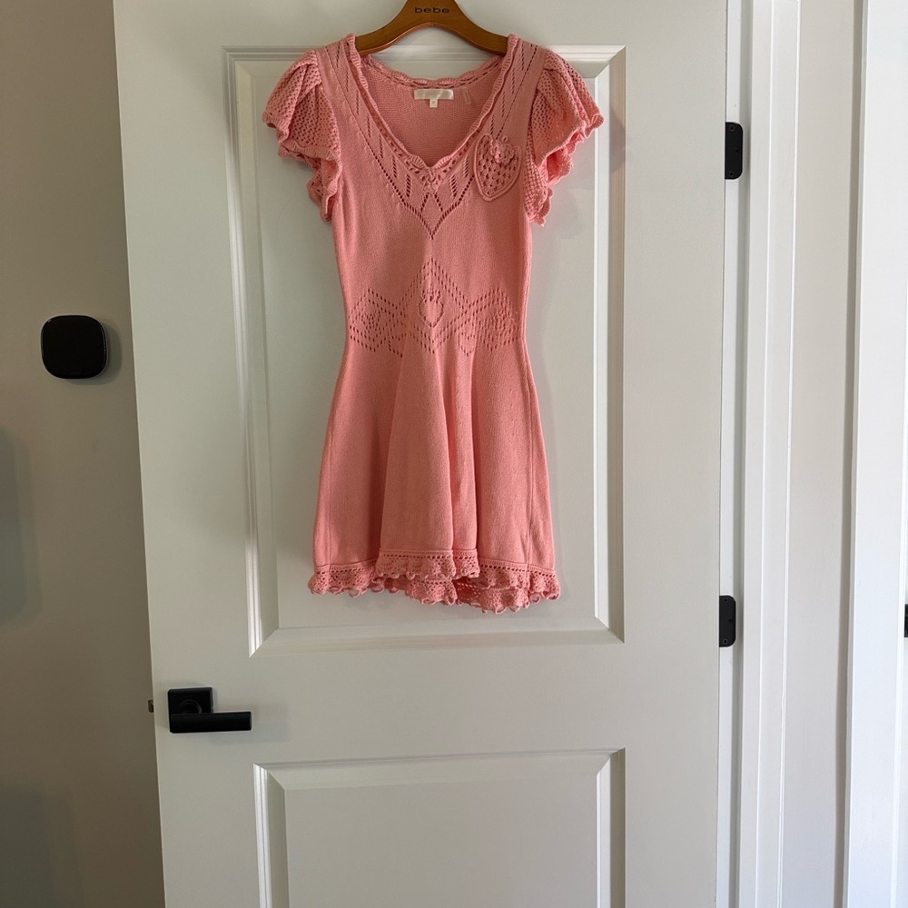 LoveShackFancy Coral Knit Dress